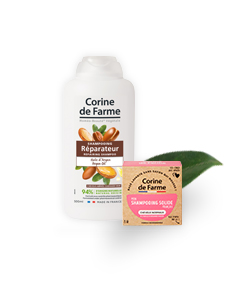 aplicação máscara cabelo Corine de Farme