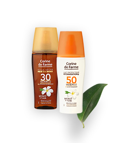 Promoções ao Natural - Corine de Farme - Produtos de proteção solar, pós-sol, Monoï do Taiti, Bronzeado intenso, óleo bronzeador...