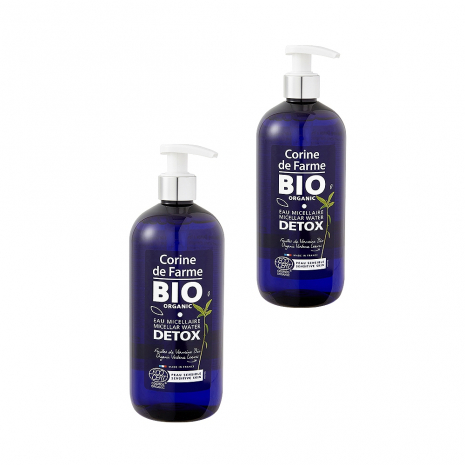 Lot de 2 Eaux Micellaires Détox 500ml - Certifiées Bio