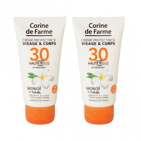 Lot de 2 Crèmes protectrice visage&corps SPF30 50ml